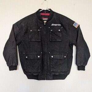Snap-On Tools Men’s XL Lined Utility Pocket Jacket Heavy Workwear Quilted Coat